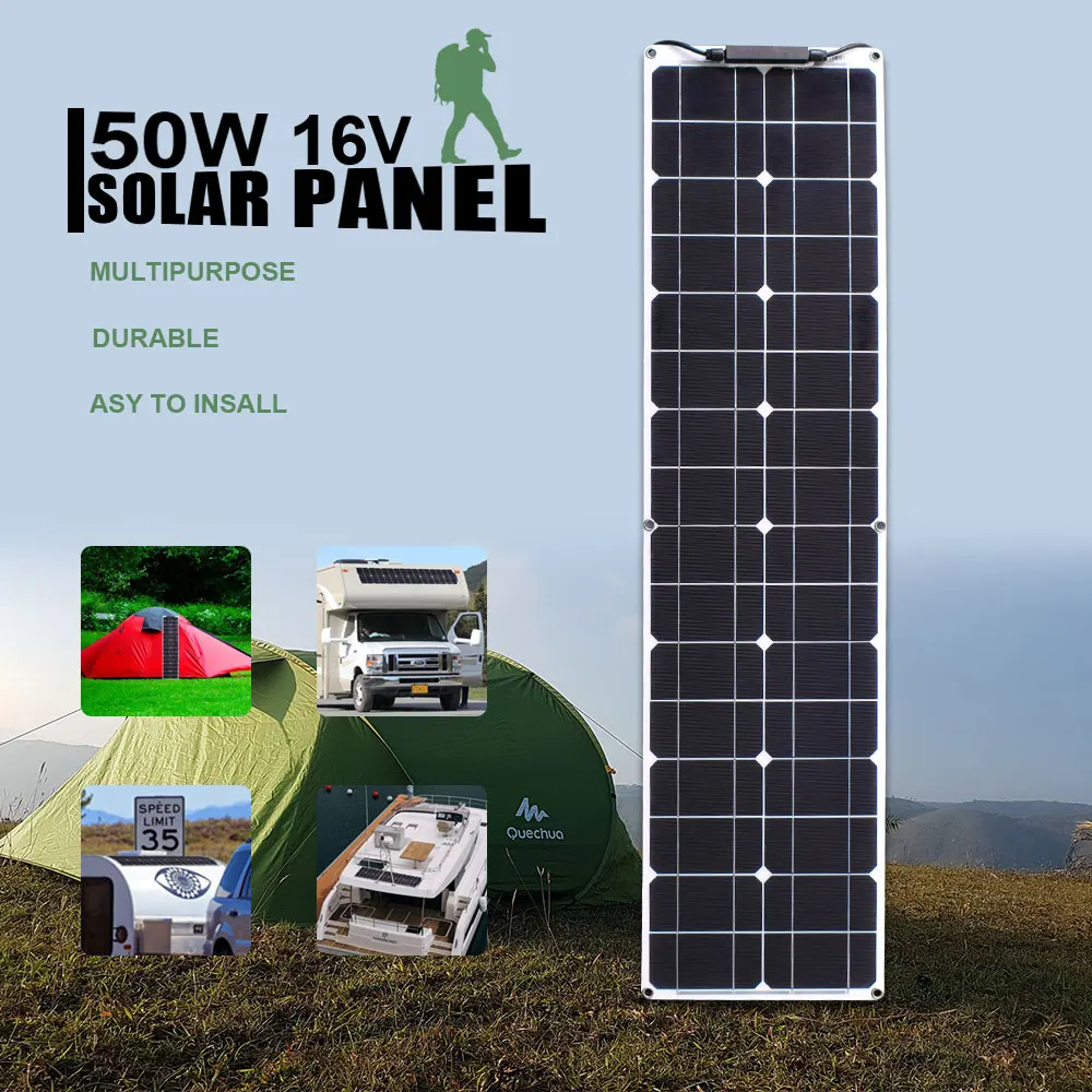 

Гибкая солнечная панель для домашних животных, 12 В, 50 Вт, 100 Вт, с изоляционной задней панелью, монокристаллические элементы, модуль солнечно...