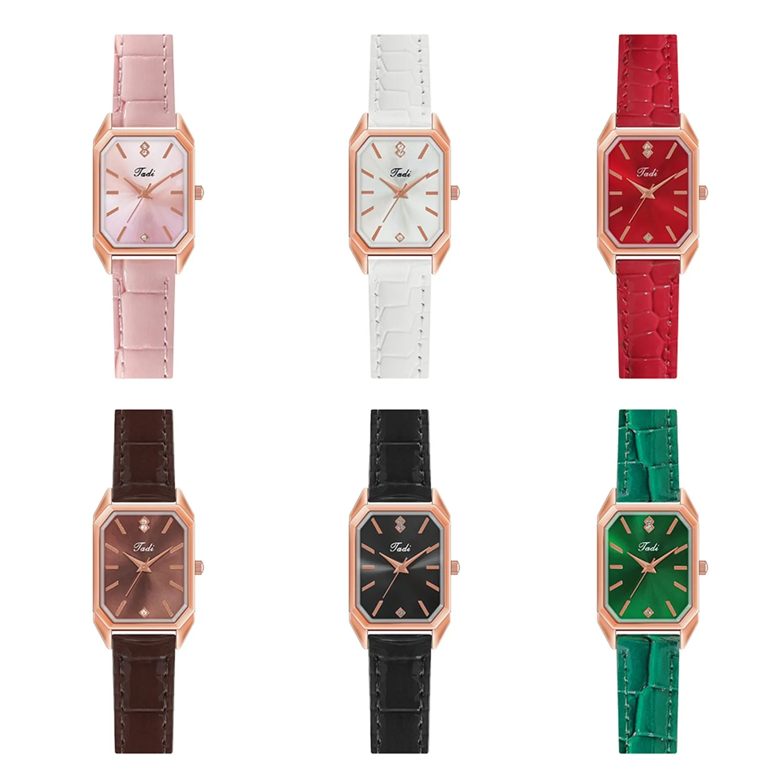 

Часы женские кварцевые с квадратным циферблатом и ремешком с узелком