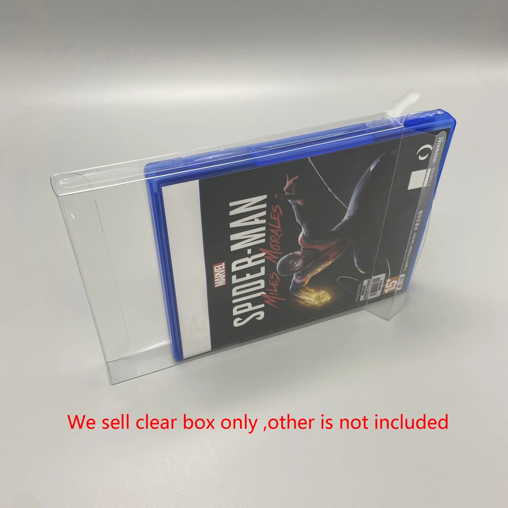 Transparent Clear box  cover For PS5 game card  collection display   storage  PET    protective box