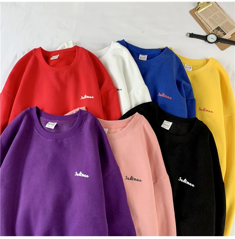 Privathinker корейский письмо печатных негабаритных толстовки для женщин Осень Зима теплые плотные розовые кофты женские Harajuku пуловер