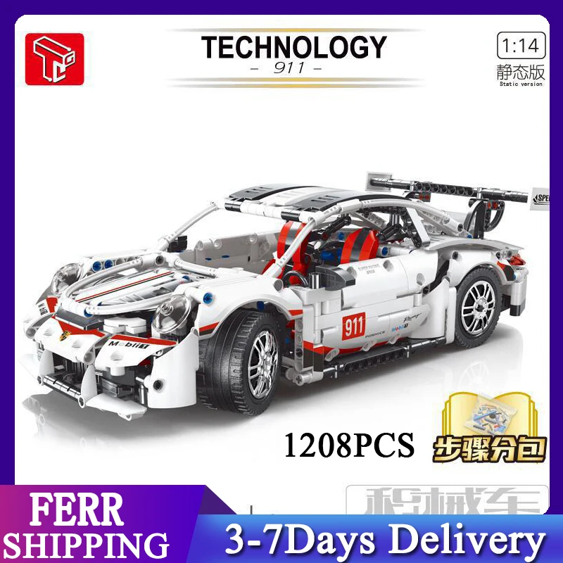 

2021 Высокотехнологичный супер гоночный автомобиль, разборный мкларенный, модель P1, кирпичи MOC, скоростной чемпион, фотоигрушки для детей