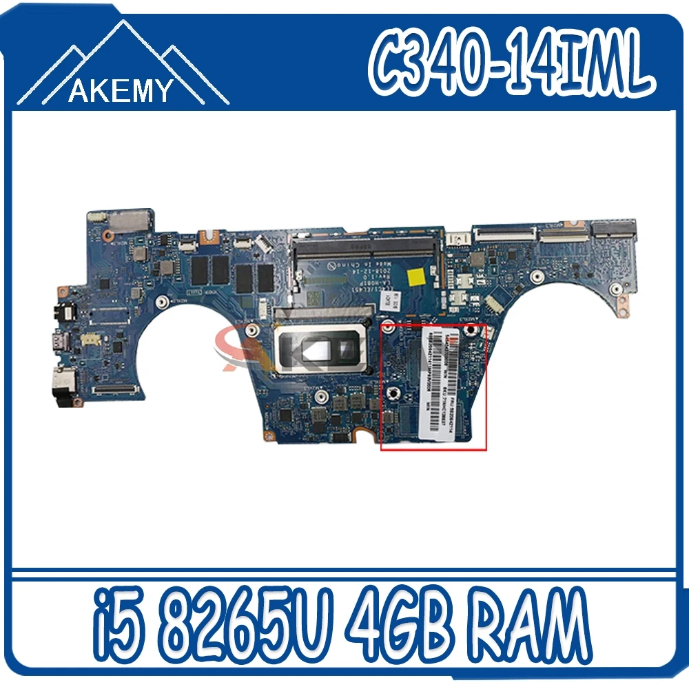 

For Lenovo C340-14IWL FLEX-14IWL S540-14IWL laptop motherboard LA-H081P with CPU i5 8265U 4GB RAM tested 100% working