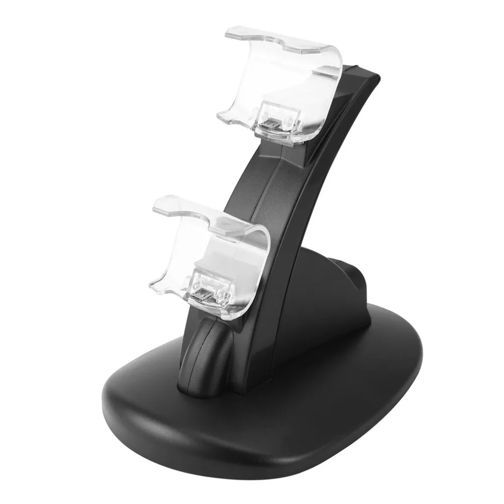 Светодиодный док-станция с двумя usb-зарядными док-станками для зарядки, крэдл док-станция для sony Playstation 4 PS4 игровой консоли контроллера