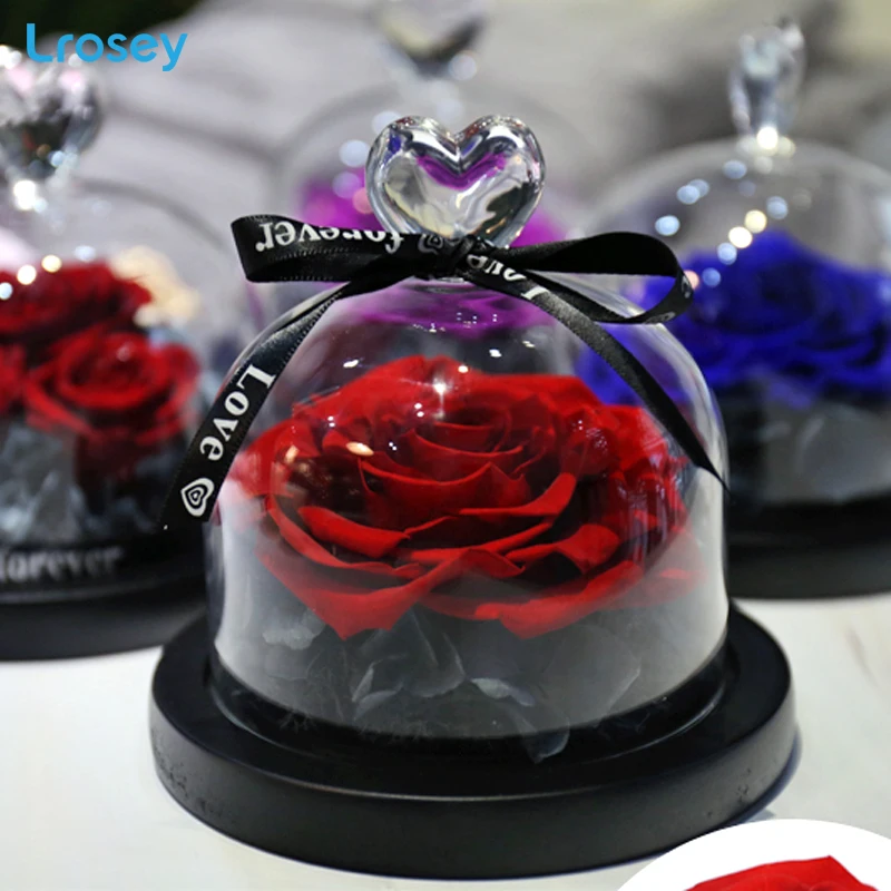 Нордическая любовь Everlasting цветок ваза подарок на день рождения стеклянная крышка