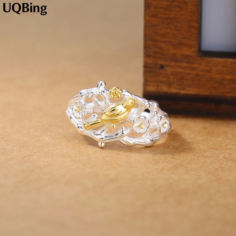 Оптовая продажа европейские ювелирные изделия серебряное кольцо в виде птицы