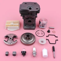 44mm cylinder piston kit for husqvarna 445 450 325 7 tooth clutch drum air fuel filter oil pump chainsaw replace spare part