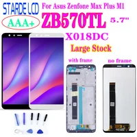 new for 5 7 asus zenfone max plus m1 zb570tl x018dc x018d lcd display touch screen digitizer assembly with frame and free tools