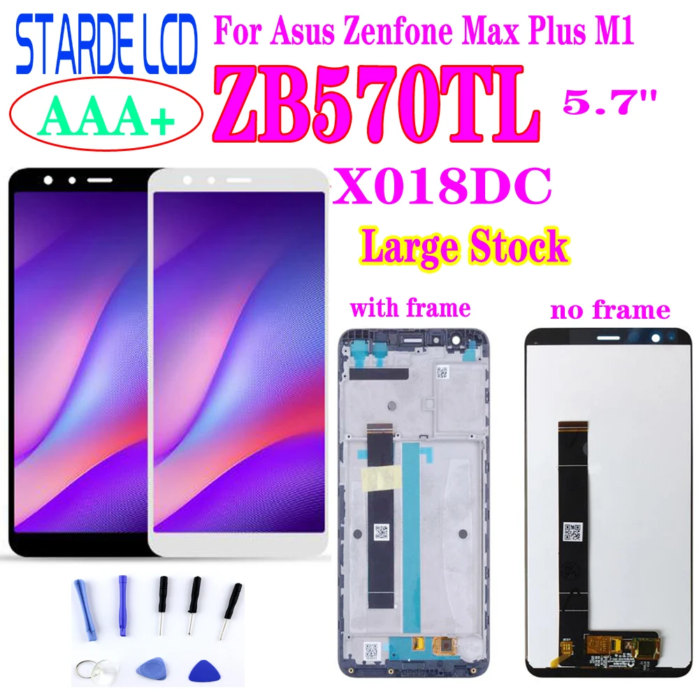 ЖК дисплей 5 7 дюйма для Asus Zenfone Max Plus M1 ZB570TL X018DC X018D сенсорный экран с дигитайзером в