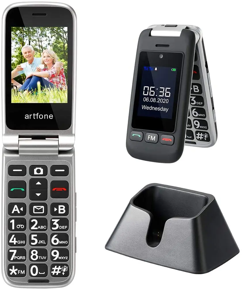 Телефон-раскладушка Artfone C10 с большой кнопкой телефон для пожилых людей