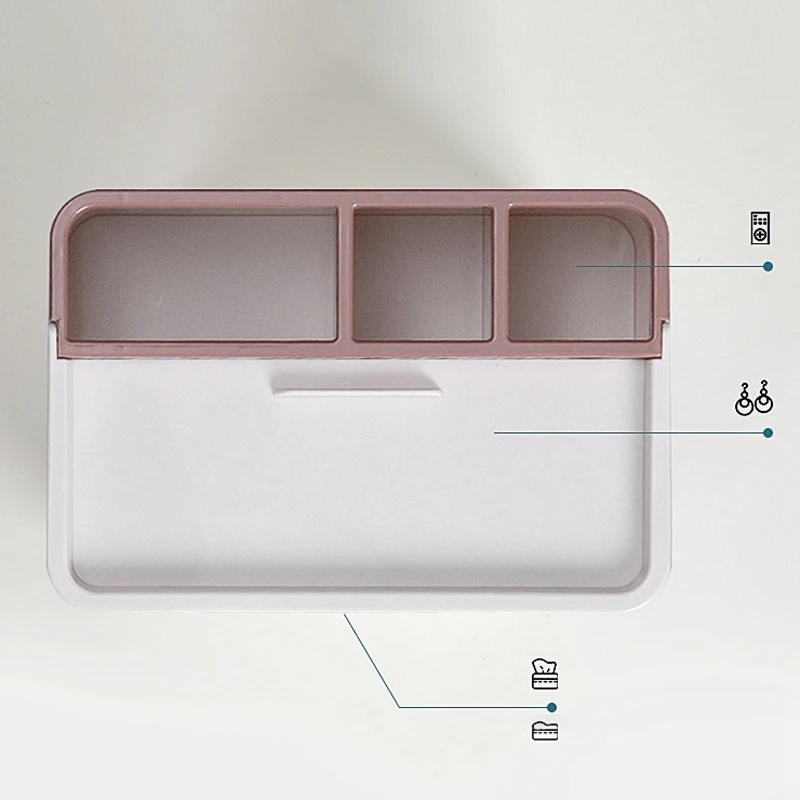 

Multifunctional Desktop Drop-Resistant Tissue Box Paper Towel Storage Box for Bathroom Bedroom Office