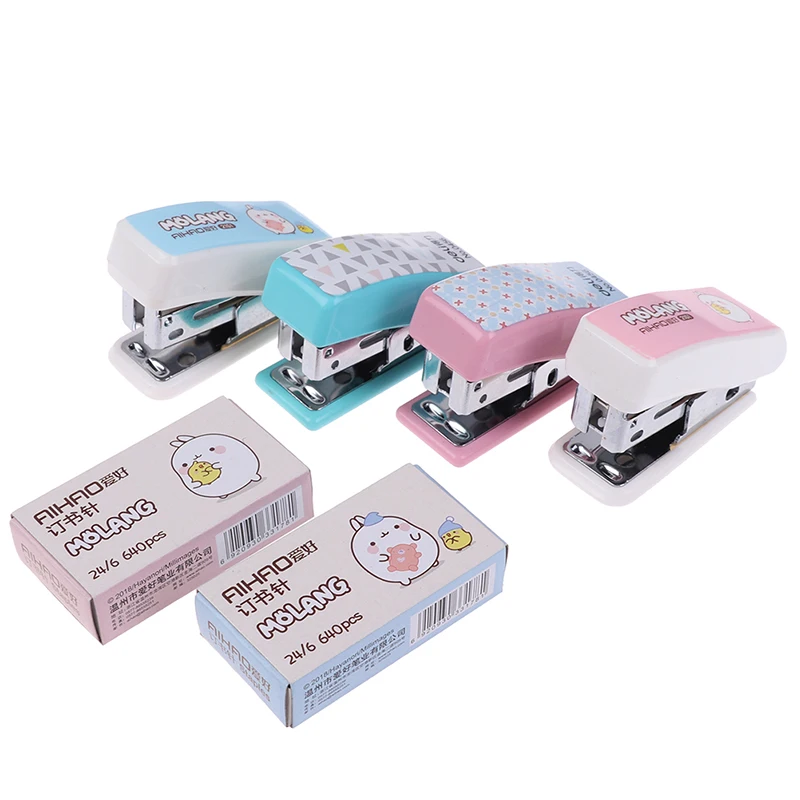 1 шт. набор мини-степлера с мультяшным рисунком |