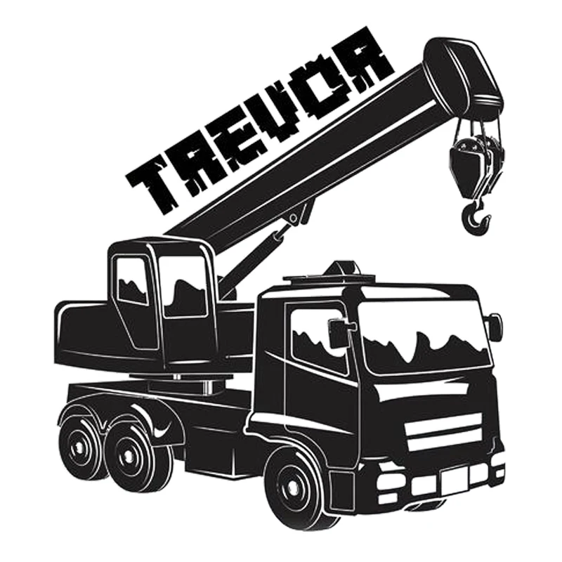 Детская Персонализированная Наклейка на стену в виде грузовика для спальни