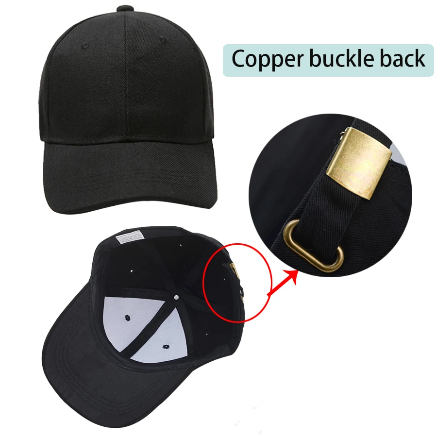 

Custom baseball cap print logo text photo embroidery gorra casual solid hats pure color black cap Snapback caps for men women