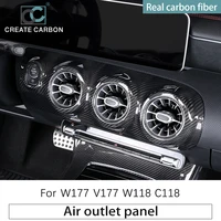 real carbon fiber air conditioning outlet panel center console for cla2020 2021a class w118 c118 w177 v177