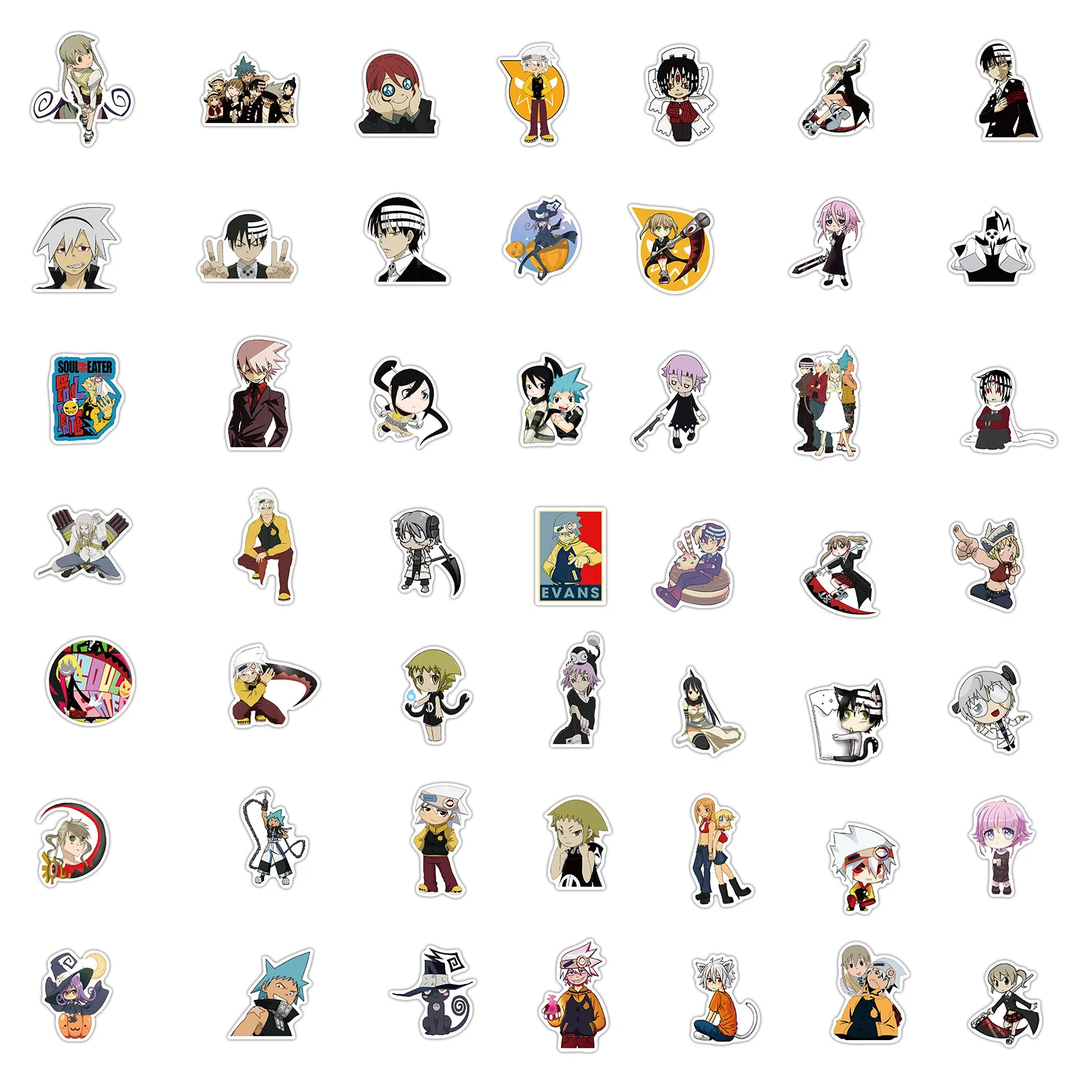 

10/50/100Pcs Classic Anime Stickers Soul Eater Laptop Graffiti Helmet Skateboard Guitar Luggage Suitcase Motorcycle Stickers Toy