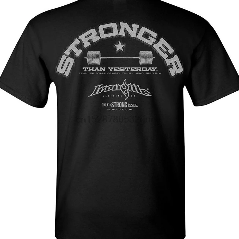 Предварительно хлопковая футболка для мужчин Ironville сильнее чем вчера