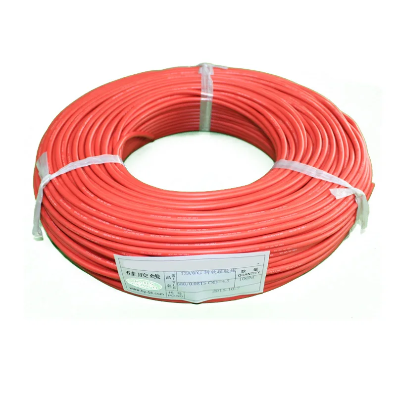 10 м/лот высокое качество провод силикона, 10, 12, 14, 16, 18, 20, 22, 24, 26 AWG 5 м красно-5 м черный цвет