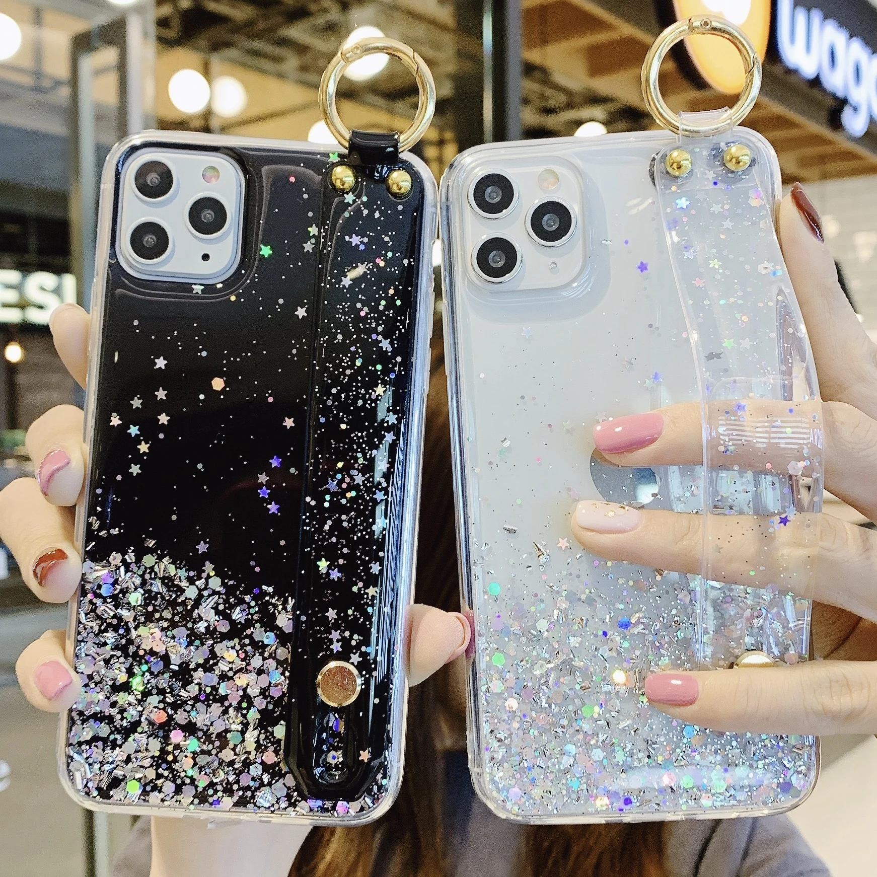 Мягкий силиконовый чехол с держателем на запястье и кольцом для Huawei P9 P10 P20 P30 Plus Lite