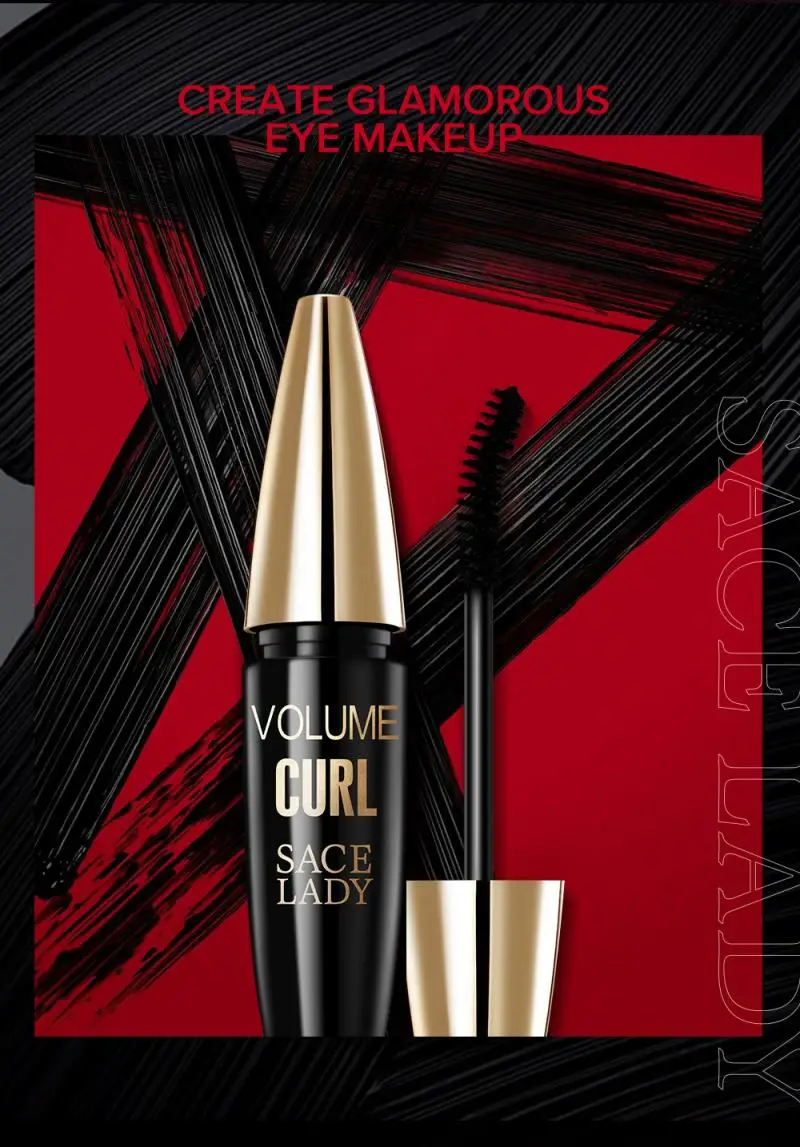 

New Arrival 1 Pc Waterproof Thick And Long Mascara Easy To Color Curl Lengthening Not Easy To Fade Mascara Cosmetic TSLM1