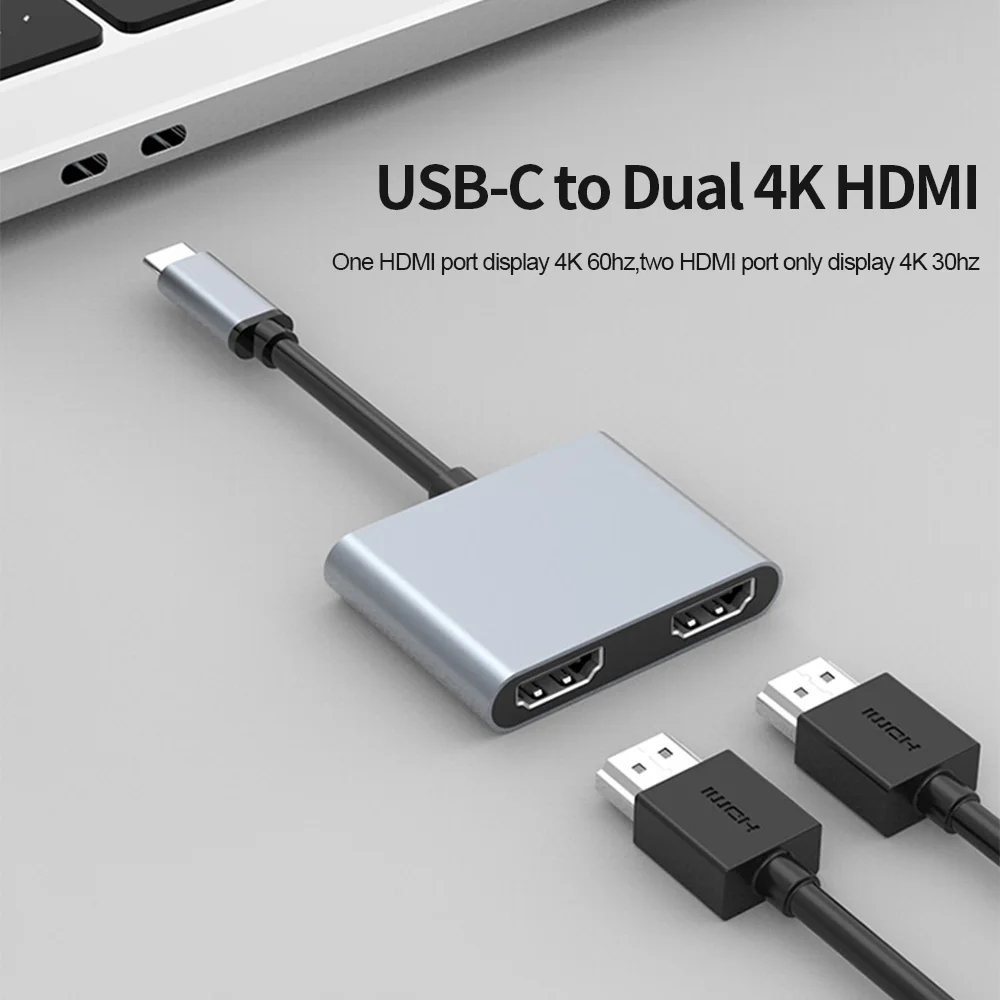 USB-концентратор tebe док-станция 2 в 1/4 1/5 1 с Type-C на 4K HDMI поддержкой MST для Macbook HP |