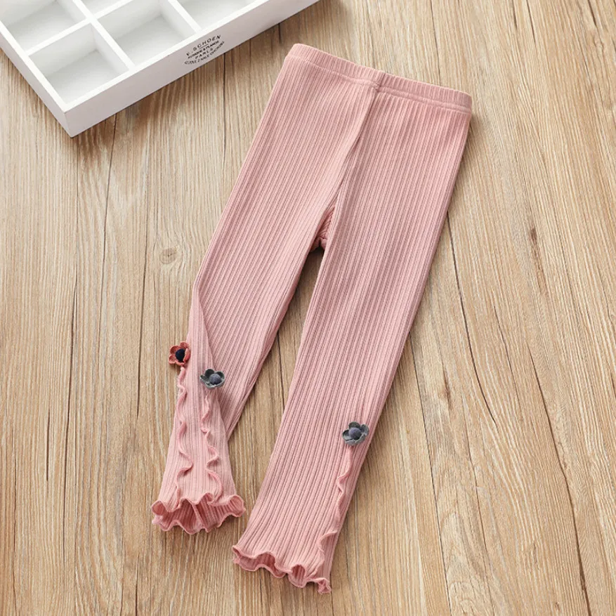 Модные Штаны для маленьких девочек сезон весна осень кружевные леггинсы с