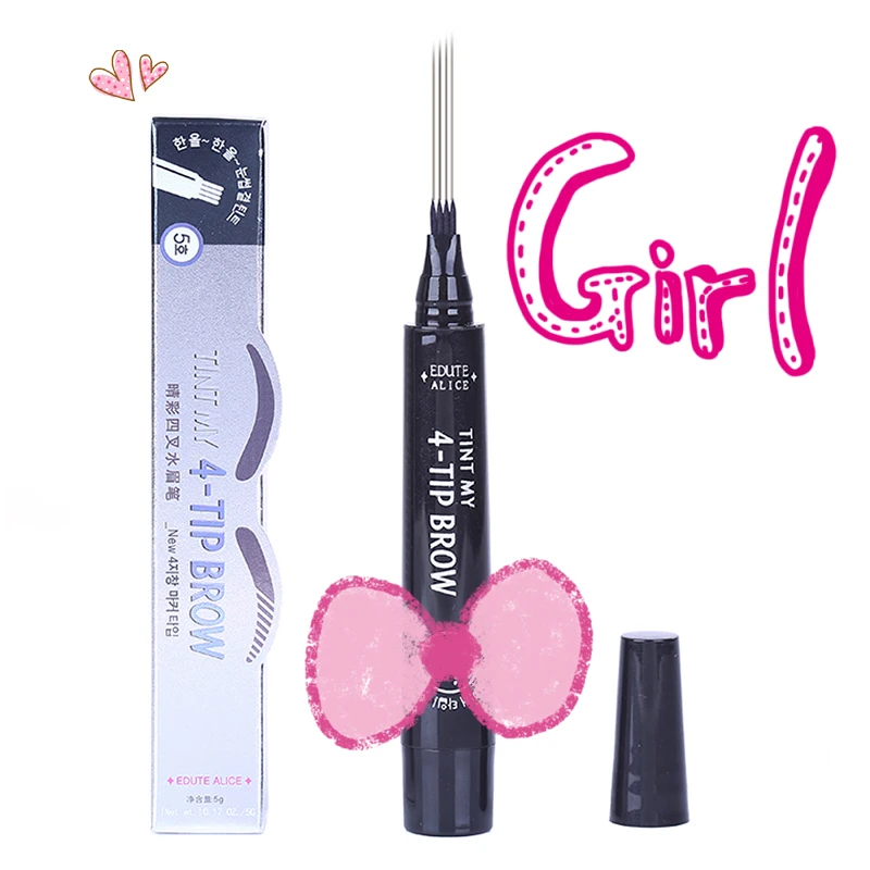 Карандаш для бровей с 4 вилками водостойкий 5 цветов TSLM1 | Красота и здоровье