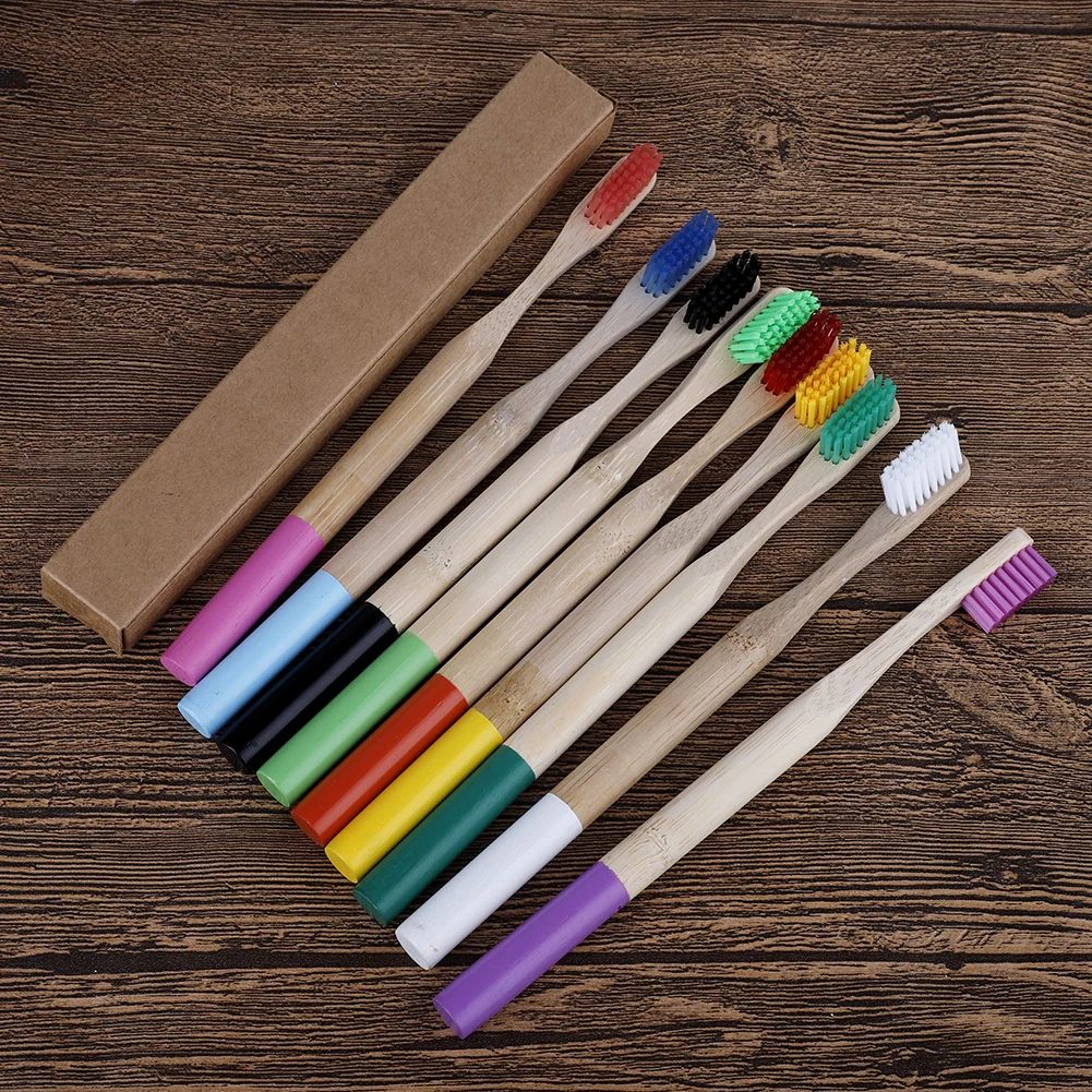 

Eco-Friendly Bamboo Toothbrush Medium Bristles Biodegradable Oral Care Adults Toothbrushes