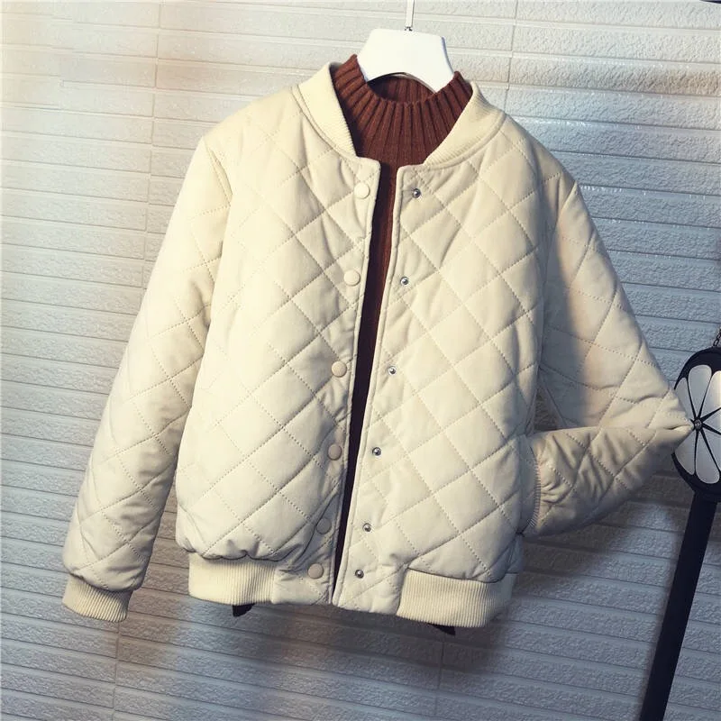 Beige Vangull бархатный женский основной куртка новая осенне-зимняя Модная тонкая однотонная верхняя одежда женское пальто с длинными рукавами бейсбольная форма - Цвет: Beige