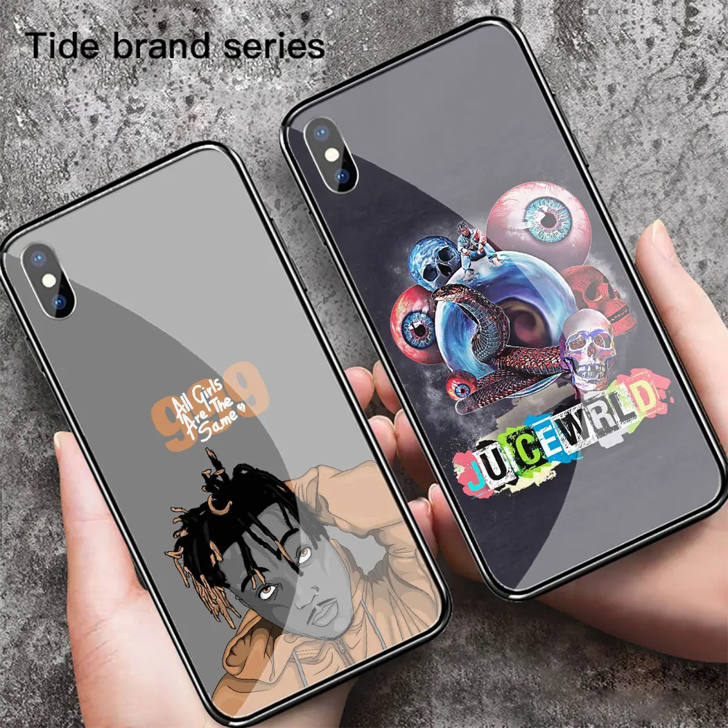 L44 Rapper Juice WRLD чехол из закаленного стекла для iphone 11 Por XS Max XR X 8 7 6 6S Plus 5 5S SE чехол