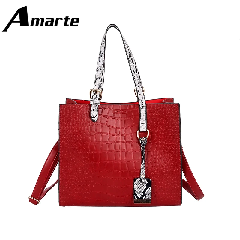 2019 летняя новая женская сумка модная Роскошная ПУ крокодиловая кожа Сумка через