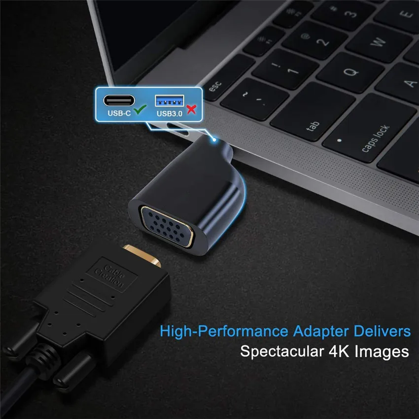 Адаптер с разъемом типа C на HDMI 4K 60 Гц USB VGA DP Mini переходник Male Femal брелоком для MacBook