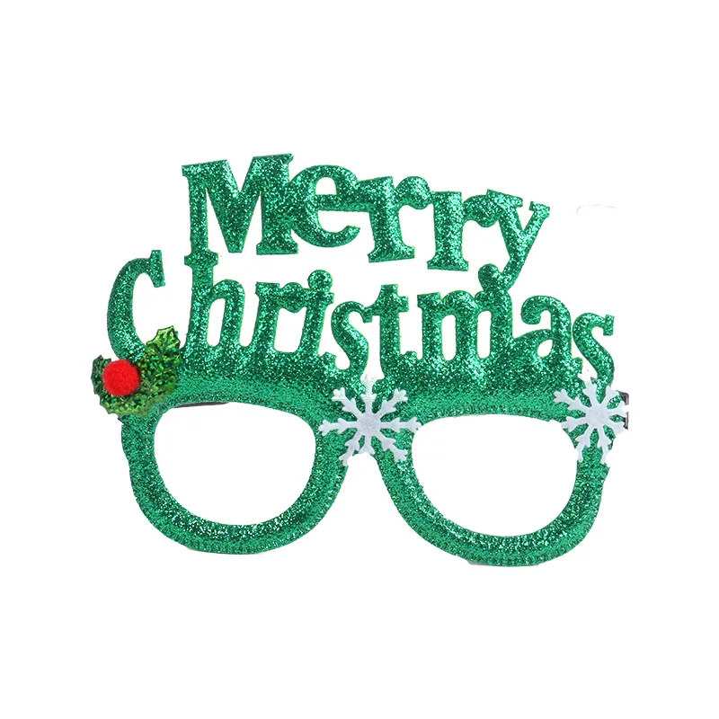 glasses-B Cyuan рождественские украшения для домашнего декора новогодние очки повязка на голову фоторамка реквизит для детей рождественские подарки реквизит для фотосессии Navidad - Цвет: glasses-B