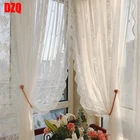 Французское романтическое украшение для спальни, занавески для кухни, белый плавающий тюль, прозрачный карман, стереоскопическая кружевная пряжа, Ридо 6