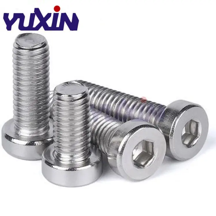 M3 M4 M5 черный 8,8 Класс& 304 A2-70 Нержавеющая сталь DIN7984 шестигранное гнездо, на тонком низком короткие профиль головной Аллен винт со шляпкой болт