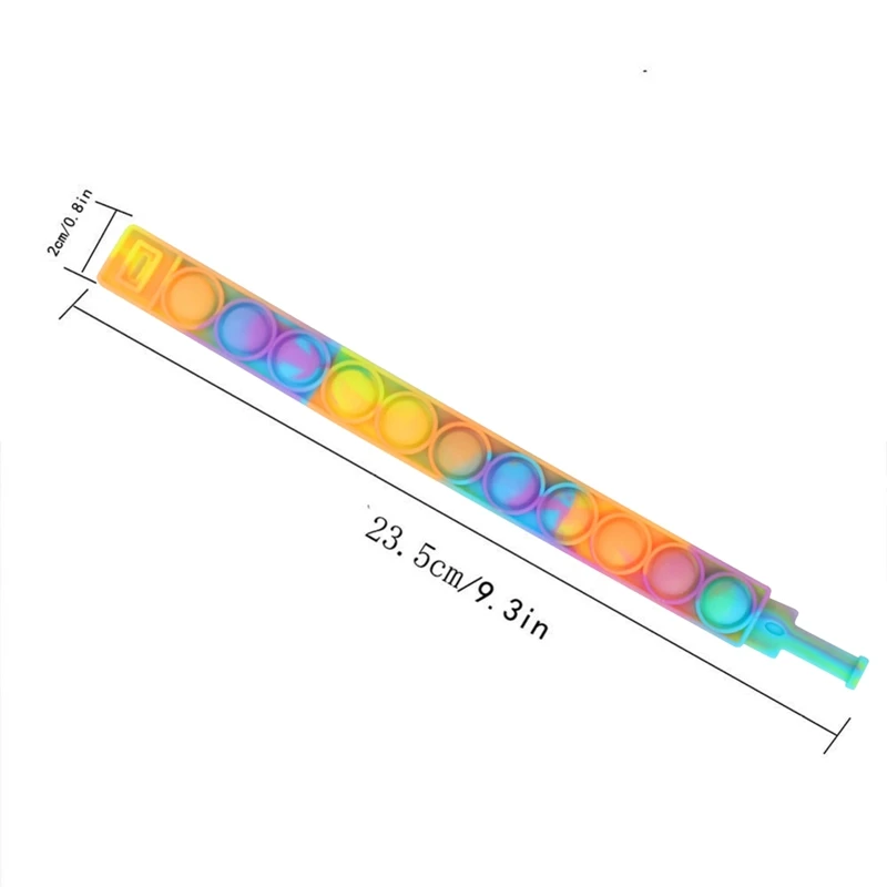 

8Pcs/Set Kids Adult Color Decompression Sports Bracelet Finger Bubble Bracelet Stress Relief Hand Pops Soft Silicone Wristband