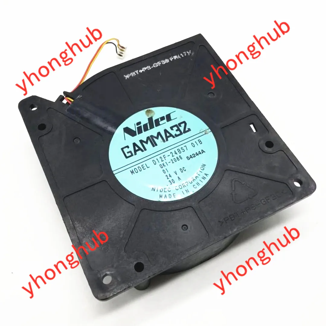 3-проводной вентилятор Nidec D12F-24BS7 01B DC 24V 0.30A 120x120x32 мм