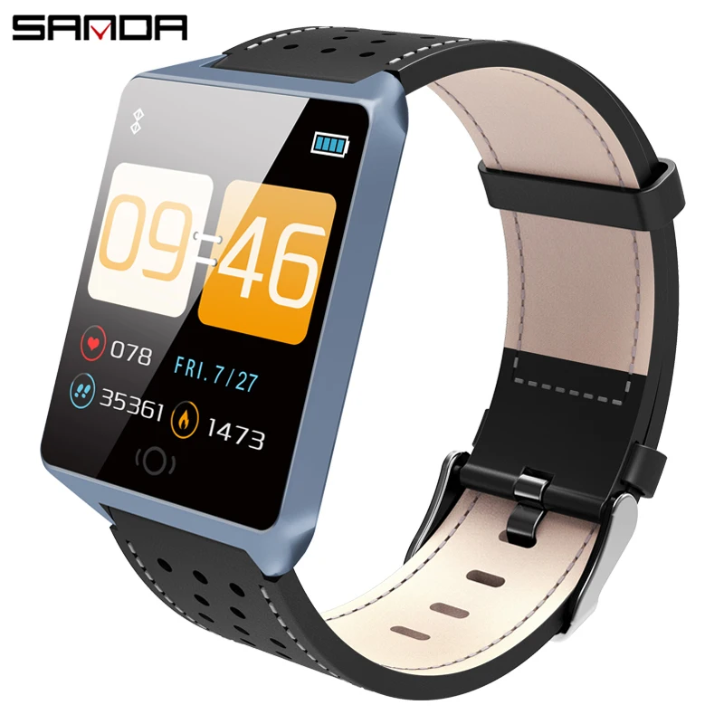 Sanda Slimme Horloge экран 1 3 дюйма 240*240 Gehard IP67 Waterdicht Hartslag Bloeddruk Voor Mannen vrouwen | Наручные часы