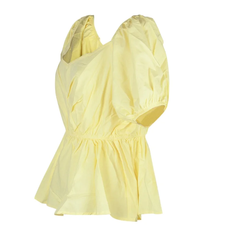 

Sweet Shoulder Shirt With Waist And Exposed Clavicle Temperament