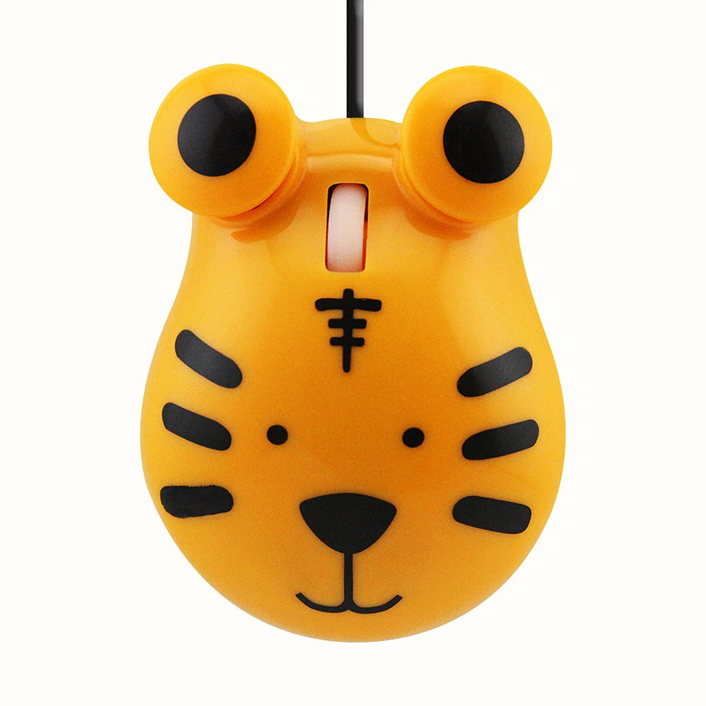 Tiger Mouse CHUYI проводной компьютер мини мышь Милая мультяшная лягушка Тигр Медведь Дизайн 3D детская мышь 1600 dpi USB оптическая маленькая муаза для ноутбука ПК - Цвет: Tiger Mouse