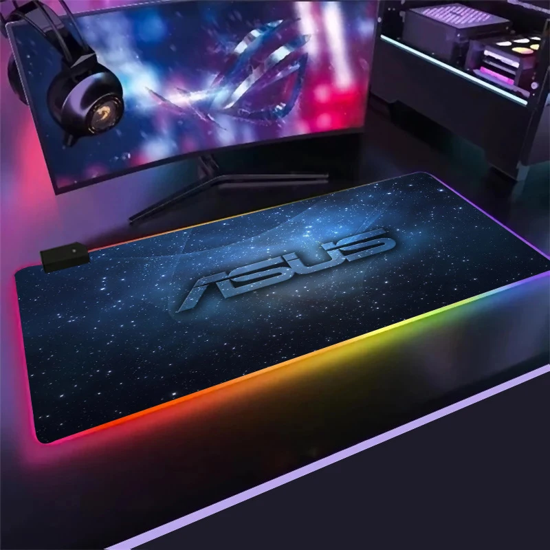 

Large RGB Mouse Pad asus xxl Gaming Mousepad LED Mause Pad Gamer keyboard mouse pad laptop desk mat non-skid mouse pad carpet