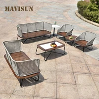 outdoor courtyard leisure rattan sofa chair for three person long pedal living room balcony combination garden furniture set