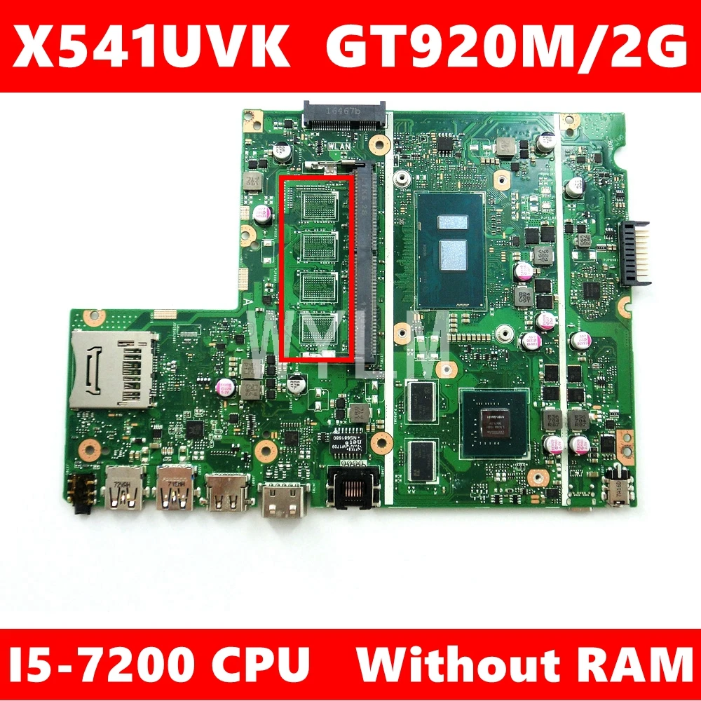 X541UVK i5-7200CPU без Оперативная память для ASUS F541U X541 X541U X541UVK X541UJ Материнская плата ноутбука X541UVK материнская плата Тесты ОК