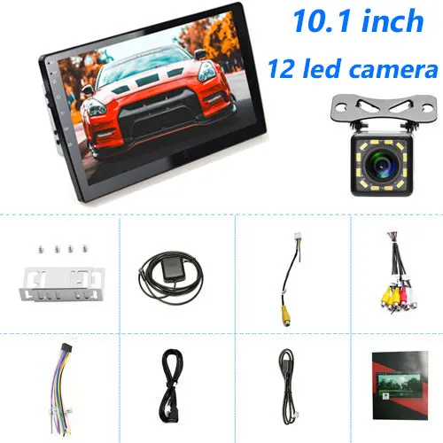10.1 inch 12 LED Camecho 9 10,1 дюймов Android Авторадио gps навигация автомобиля радио Мультимедиа Видео плеер Bluetooth wifi Зеркало Ссылка аудио стерео - Цвет: 10.1 inch 12 LED