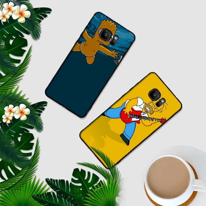 Для samsung S6 S7 Edge чехол для телефона забавные Симпсоны S8 S9 S10 PLUS мягкий TPU NOTE M10 20 30