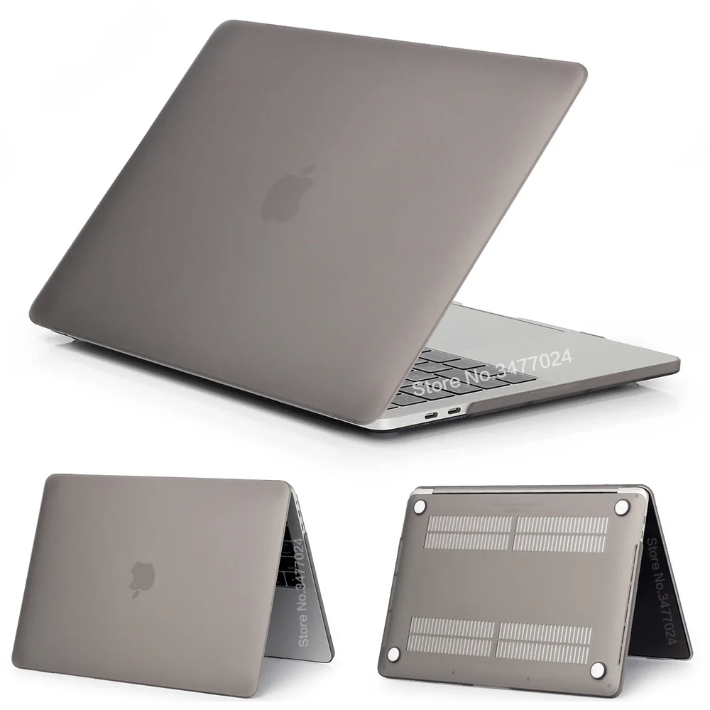 Gray-Matte Матовый или прозрачный чехол для ноутбука Macbook Pro retina Air 11 12 13 15, для mac Air 13 A1466 A1932, чехол pro 13,3 15 - Цвет: Gray-Matte