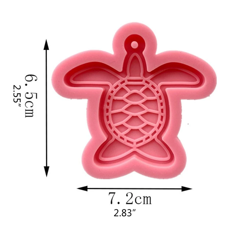 

2021 New DIY Tortoise Keychain Silicone Epoxy Mold DIY Keychain Pendant Jewelry Crafting Mould for Valentine Love Gift