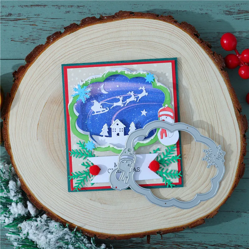 Штампы для вырезания рождественского диалога DiyArts металлические штампы