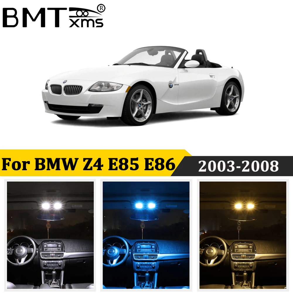 BMTxms 12 шт. Canbus для BMW Z4 E85 E86 Roadster Coupe Convertible 2003 2008 Светодиодная лампа освещения салона