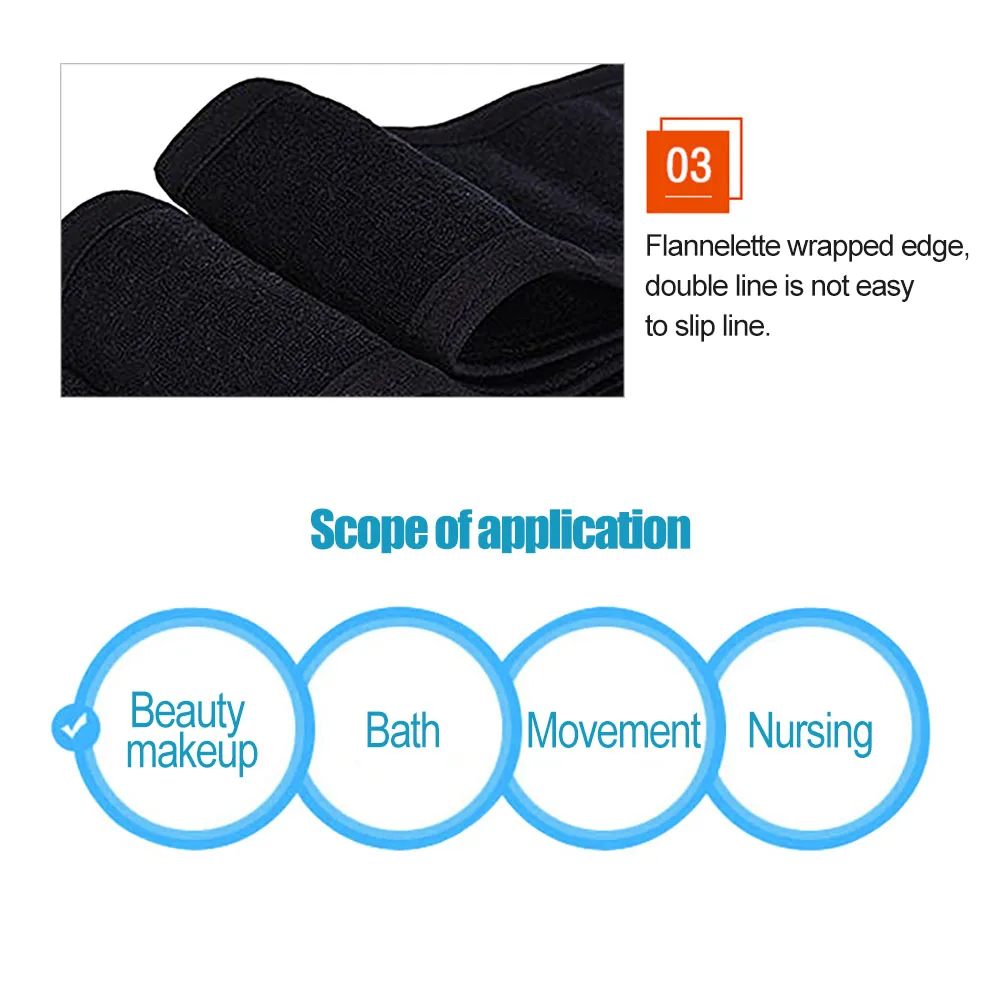 Повязка для волос портативная самоклеящаяся из махровой ткани | Дом и сад