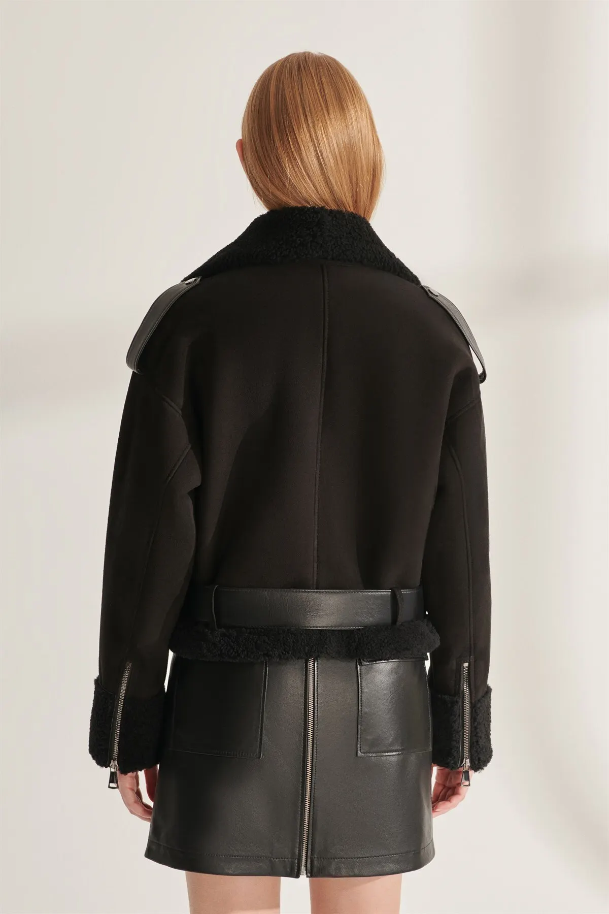 Orijinal Leather Jackets Women Black Real Fur Biker Coats Kışlık Thick Outfit Keeps Warm Waterproof Parkas New Year Fashion